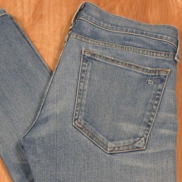 RAG & BONE Tomboy Mid Rise Crop Ankle Denim Jeans Size 26 (30.5) West Village - Picture 1 of 15